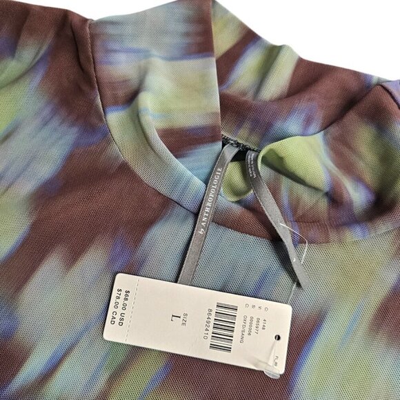 Anthropologie Mesh Turtleneck Long Sleeve Sheer Top, Layering, Size Large, NWT - Picture 4 of 10